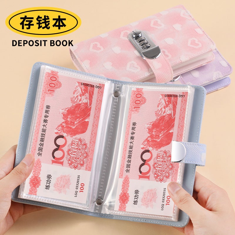 Password Lock For Saving Money, Internet Celebrity, Large Capacity For Storing Cash, Banknotes, Commemorative Banknotes, Money-Saving Book, Storage Album - Image 3